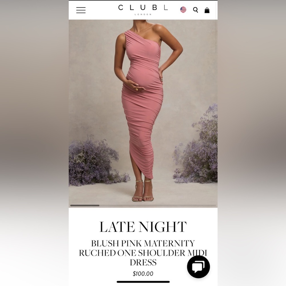 Club L London Dusty Pink Ruched Pencil Skirt